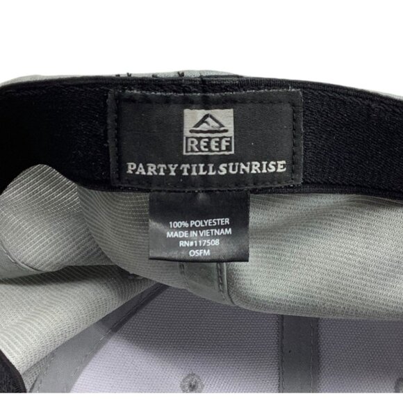 Reef Heathered Gray Baseball Grand Flex Hat Cap Party Till Sunrise Men M/L - Picture 4 of 6